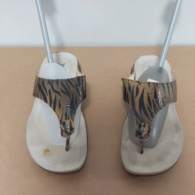 Mephisto Agacia Thong Flip Flop Sandals Women's Tiger Print Slip On EU40 US 9.5  - Image 1 of 4
