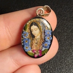 2,6 Gramm ATI Vintage Heilige Maria Medaille Sterlingsilber 925 Charm - Bild 1 von 5