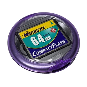 Memorex 64MB Compact Flash (CF) Type 1 Memory Card w/ Case - Picture 1 of 7
