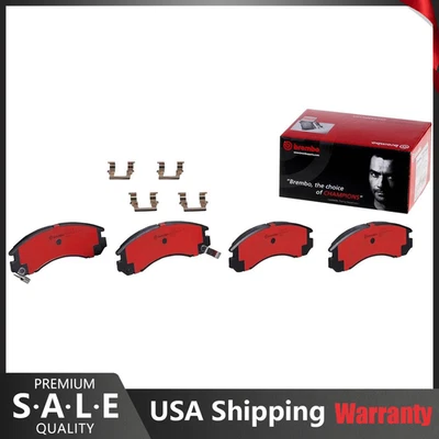 Conjunto de pastilhas de freio dianteiro de cerâmica com fenda para Dodge Mitsubishi calços clipes lubrificante Brembo - Imagem 1 de 4