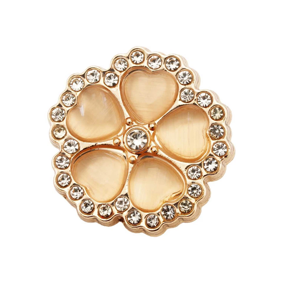 5pcs Flower Shape Metal Buttons Vintage Style for Clothing Sewing Crafts 18-25mm - Image 1 of 4