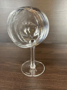 Unusual Towle Lead Crystal Sideways Laying Down Unique Wine Glass With Label - Picture 1 of 8