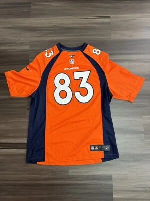 Camiseta deportiva naranja para hombre Denver Broncos #83 Wes Welker Nike On Field grande L Foto 1 de 4