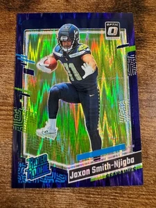 2023 Donruss Optic Rated Rookie #293 Jaxon Smith-Njigba Blue Hyper Prizm RC - Picture 1 of 9