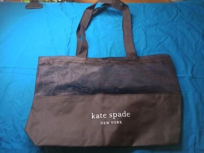 Kate Spade Black Mesh Tote 25" x 15" - Image 1 of 3