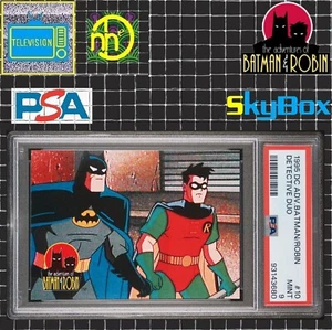 1995 Skybox Adventures of Batman & Robin - #10 Detective Duo - PSA 9 MINT - Picture 1 of 4