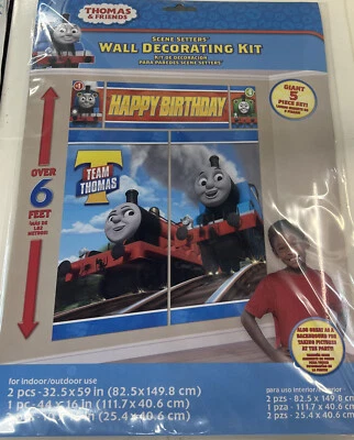 Thomas The Tank Engine Scene Setter Photo Background Poster 5 Count Birthday ... - Image 1 of 2