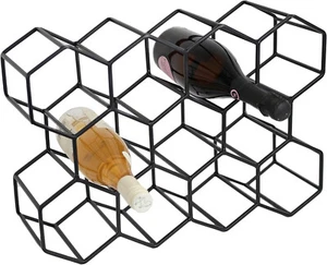 Wine Rack 11 Bottle Holder No Need Assembly Modern Metal Wire Champagne Racks - Picture 1 of 13