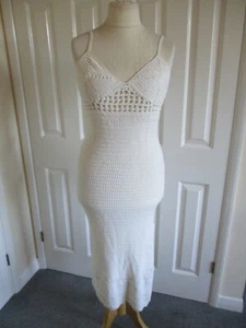 Asos Design -Ivory, Crochet, Strappy, Long Dress - UK12/EU40 - Picture 1 of 11