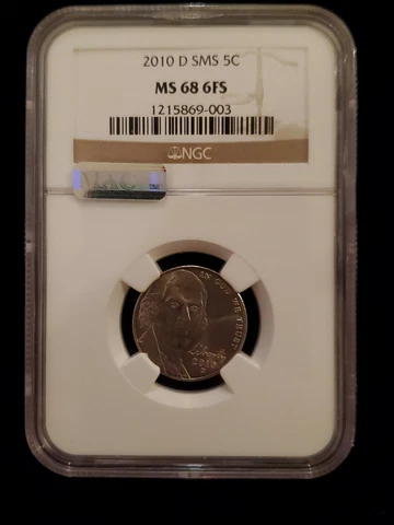 2010-D JEFFERSON NICKEL NGC MAC MS68 6FS SMS Cover