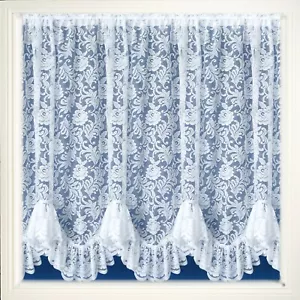 Kew Floral Lace Net Curtain Range , Flounce Net, Window Sets & Door Curtains - Picture 1 of 3