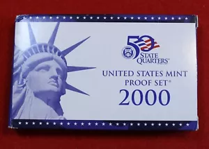 2000 USA Proof Set 10 Münzen Echtheitszertifikat S2 - Bild 1 von 4