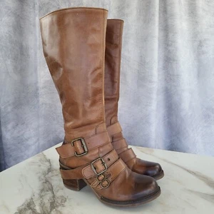 Matisse Outlawed 3 Strap Moto Biker Boots Women's 8 M Brown - Picture 1 of 20