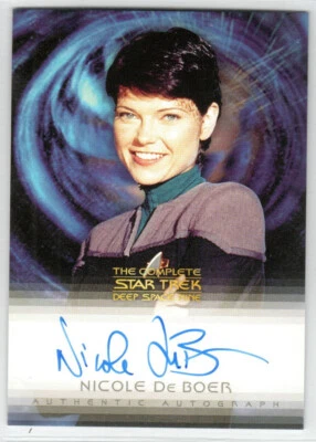 THE COMPLETE STAR TREK DEEP SPACE NINE A15 NICOLE De BOER EZRI DAX AUTOGRAPH L - Image 1 of 2