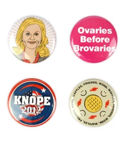 Leslie Knope Button Set! Parks and Recreation, Amy Poehler, Knope 2012, Overies - Picture 1 of 9