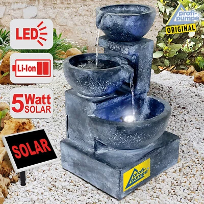 SOLAR BRUNNEN SPRINGBRUNNEN GARTEN BRUNNEN ZIER SOLAR WASSERSPIEL TEICHPUMPE  - Bild 1 von 4