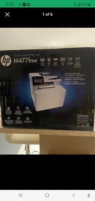 HP Color LaserJet Pro MFP M477fnw Printer (CF377A) Wireless NEW SEALED AIO - Image 1 of 4