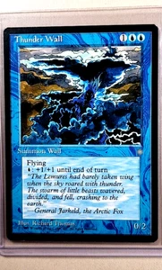 1995 MTG Magic the Gathering Ice Age Thunder Wall Blue Vintage Uncommon WOTC - Picture 1 of 3