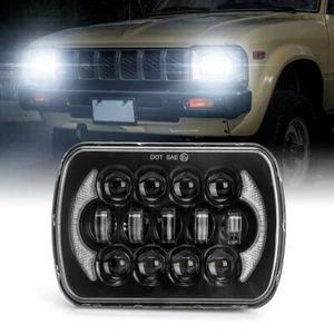 5X7 7x6'' LED Headlight DOT 120W Hi/Lo Beam DRL For Jeep Cherokee XJ Wrangler YJ - Bild 1 von 12