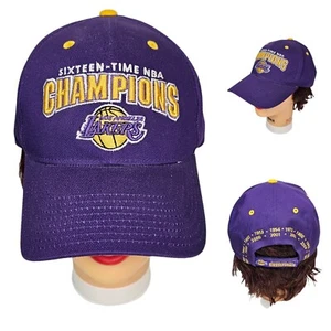 Los Angeles Lakers Sixteen-Time NBA Adult Strapback Hat Cap NEW - Picture 1 of 8