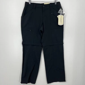 Royal Robbins Convertible Hiking Pants Women's 8 Black Regular Fit UPF 50 NWT - Picture 1 of 10