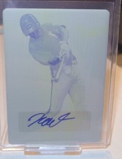 2021 LEAF PERFECT GAME AUTO NATHAN FINK YELLOW PRINTING PLATE  1/1 