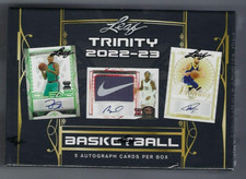 2023 Leaf Trinity Basketball Factory Sealed Box NEW 5 Autos Per