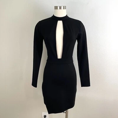 NEW NBD X NAVEN Black Cutout Long Sleeve Cocktail Dress Bodycon Mini - Image 1 of 4