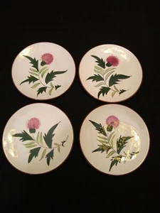 4 Stangl Pottery Pink Thistle Bread or Cake Plates - 6.25 inch - Mid Century - Picture 1 of 3