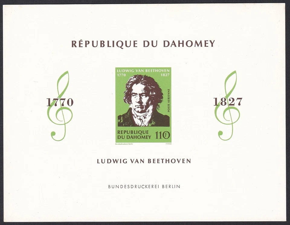 Dahomey ScC130 Compositor Ludwig van Beethoven (1770-1827), Música, Prueba de Lujo Foto 1 de 1
