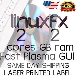 Linuxfx 11.4 Plasma Operating system DVD SUPER FAST WORKS ON OLD LAPTOPS