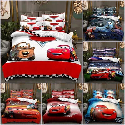 Ensemble de literie pour enfants The Cars 2/3 pièces housse de couette dortoir simple double king cadeau - Photo 1/4
