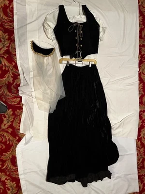 Serving Wench Costume Black Velvet - Image 1 of 4
