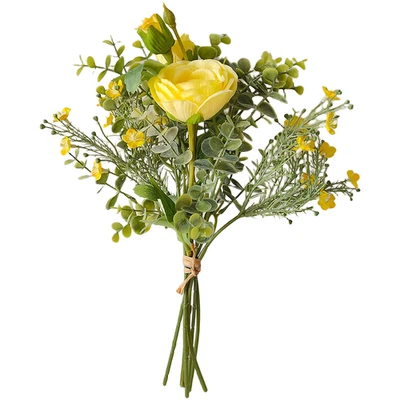 Künstliche Lotusblume Seide Blumenstrauß Hochzeit Braut Kunstblume Gesteck - Bild 1 von 4