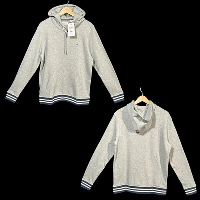 Sudadera con Capucha Pullover de Vellón Penguin Para Hombres Talla M Gris Azul Marino Calce Clásico Cálida Foto 1 de 4