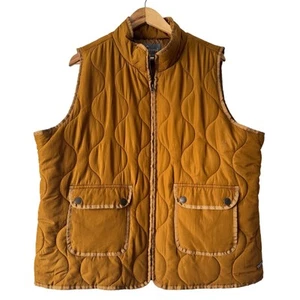 Natural Reflections Vest Womens XXL Mustard Yellow Quilted Puffer Full Zip - Picture 1 of 9