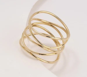 David Markstein 14K yellow Gold Multi Fine Line Ring, Size 10 - Picture 1 of 2