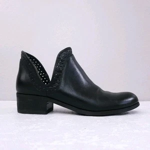 Corso Como Cut Out Ankle Boots Women's 9 Black Leather Heeled Boho Western Gaddy - Picture 1 of 10