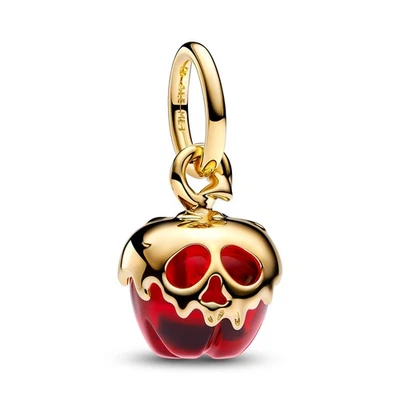 PANDORA Schmuck Anhänger Disney Villains Evil Queen Apfel Goldfarben 763421C01 - Bild 1 von 4