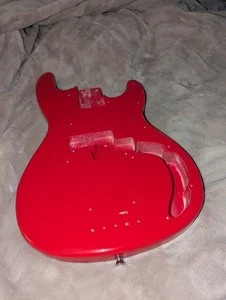 Fiesta Red P Bass syle Body Unplayed, off Of A Project Light Weight Boomer Was - Picture 1 of 12
