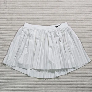 Nike Dri-FIT Skirt Women's MEDIUM White Pleated Tennis Golf Club Advantage Skort - Picture 1 of 10