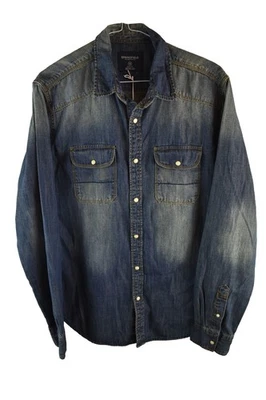 SPRINGFIELD Blue Denim Overshirt Jacket size M Mens Casual Outdoors Outerwear - Image 1 of 4