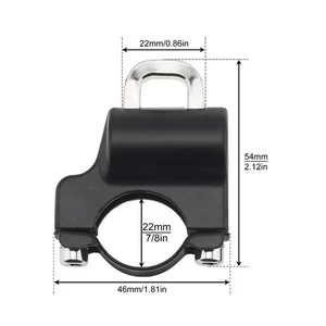 Nuevo Manillar Moto Antirrobo Casco Bloqueo 22 mm a 25 mm con 2 Llaves - Imagen 1 de 11