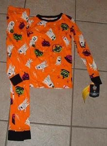 NEW Unisex Sz 8 Snug Fitting HALLOWEEN Stretchy Cotton 2 Pc Pajama Lounge Set - Picture 1 of 2