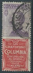 1924-25 REGNO USATO PUBBLICITARIO COLUMBIA 50 CENT - RR13917 - Imagen 1 de 1