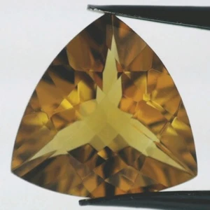 SUNSET QUARTZ 6MM TRILLION CUT CHECKERBOARD TOP SENSATIONAL COLOR 2 PC SET F-941 - Picture 1 of 1