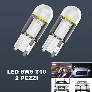 LED BULBS PAIR POSITION LIGHTS W5W T10 LED WHITE CAR - 2 PIECES - Picture 1 of 9