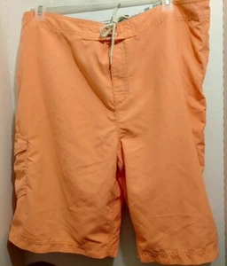 Reyn Spooner Swim Trunks Board Shorts Pink Peach Orange Salmon Cargo Size 40 - Picture 1 of 7