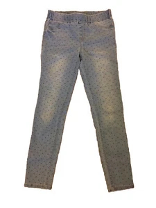 Cat & Jack Jegging , Youth Size 14, Blue Denim with Hearts elastic waistband - Picture 1 of 6