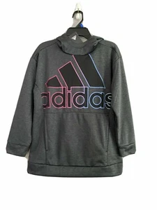 NEW Adidas Girls Youth Hoodie Pullover Black Multicolor Size L-14 (Youth) - Picture 1 of 2